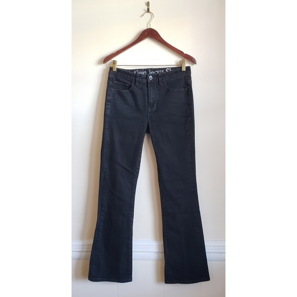 Calvin Klein Jeans High Rise Shape Boot Cut Black - Picture 2 of 7